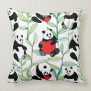 Buscar corazones de la panda cojines Oso