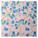 Buscar pájaros y flores azulejos Para ella