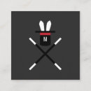 Buscar conejos tarjetas de visita Mago