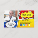 Buscar superhéroe tarjetas de visita Cómic