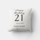 Buscar feliz cumpleaños cojines Minimalista