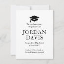 Buscar graduado 11x14 invitaciones Blanco y negro