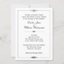 Buscar azul blanco negro boda invitaciones Sencillo