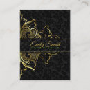 Buscar ornamento floral tarjetas de visita Oro