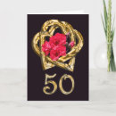 Buscar 50 años tarjetas de aniversario Corazones