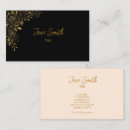 Buscar flores elegantes tarjetas de visita Oro