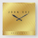 Buscar gold relojes de pared Monograma