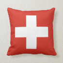 Buscar cruz suiza cojines Rojo