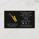 Buscar saxofonista tarjetas de visita Profesor de música