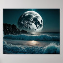 Buscar luna llena posters Azul