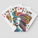 Buscar flotante barajas de cartas Abstracto