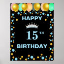 Buscar cumpleaños 15 posters Negro