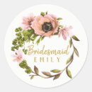 Buscar bridesmaid pegatinas Flores