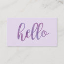 Buscar hola tipografía tarjetas de visita Consultor