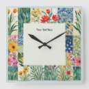 Buscar patchwork relojes de pared Flores