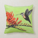 Buscar colibrí cojines Rojo