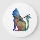 Buscar del gato relojes de pared Para ella