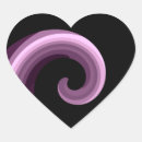 Buscar y remolino corazon pegatinas Negro