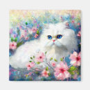 Buscar gato persa blanco imanes Gatito