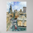 Buscar street posters Watercolor