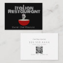 Buscar restaurante italiano tarjetas de visita Cocinar