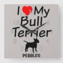 Buscar bull terrier relojes de pared Silueta