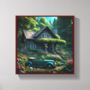 Buscar cabaña de madera lienzos Flores