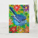 Buscar pájaros azules tarjetas Flores