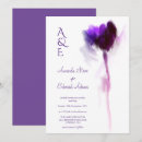 Buscar violeta boda invitaciones Monograma