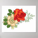 Buscar flores románticas posters Blanco