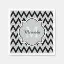 Buscar zigzag blanco y negro servilletas Monograma