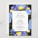 Buscar amarillo y azul boda invitaciones Elegante