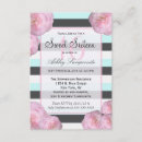 Buscar rayas grises y blancas invitaciones Elegante