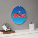 Buscar superhéroe relojes de pared Hombre de acero