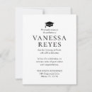 Buscar graduado 11x14 invitaciones Blanco y negro