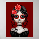 Buscar cráneo rojo posters Día de los muertos