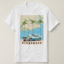 Buscar mapa de singapur camisetas Coche