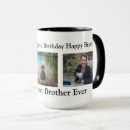 Buscar feliz cumpleaños a mi hermana tazas Hermano