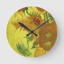 Buscar pinturas van gogh de relojes de pared Girasoles