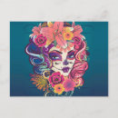 Buscar día de la mujer muerta postales Cráneo de azúcar