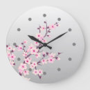 Buscar cerezas lindas relojes de pared Gris