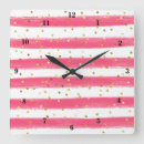Buscar rayas modernas relojes de pared Blanco