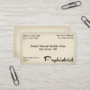 Buscar psiquiatría tarjetas de visita Salud