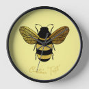 Buscar abeja negra y amarilla relojes de pared Amarillo