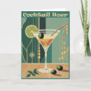 Buscar hora del cóctel tarjetas Martini