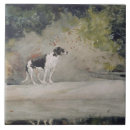 Buscar perro blanco azulejos Vintage