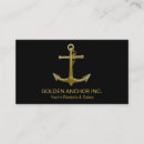 Buscar ancla negra tarjetas de visita General y unisex