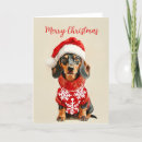 Buscar dachshund tarjetas Navidades de dachshund