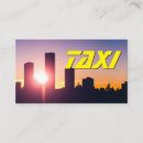 Buscar taxi la ciudad de tarjetas de visita Taxista