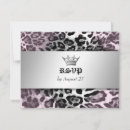 Buscar leopardo 11x14 invitaciones Rosa